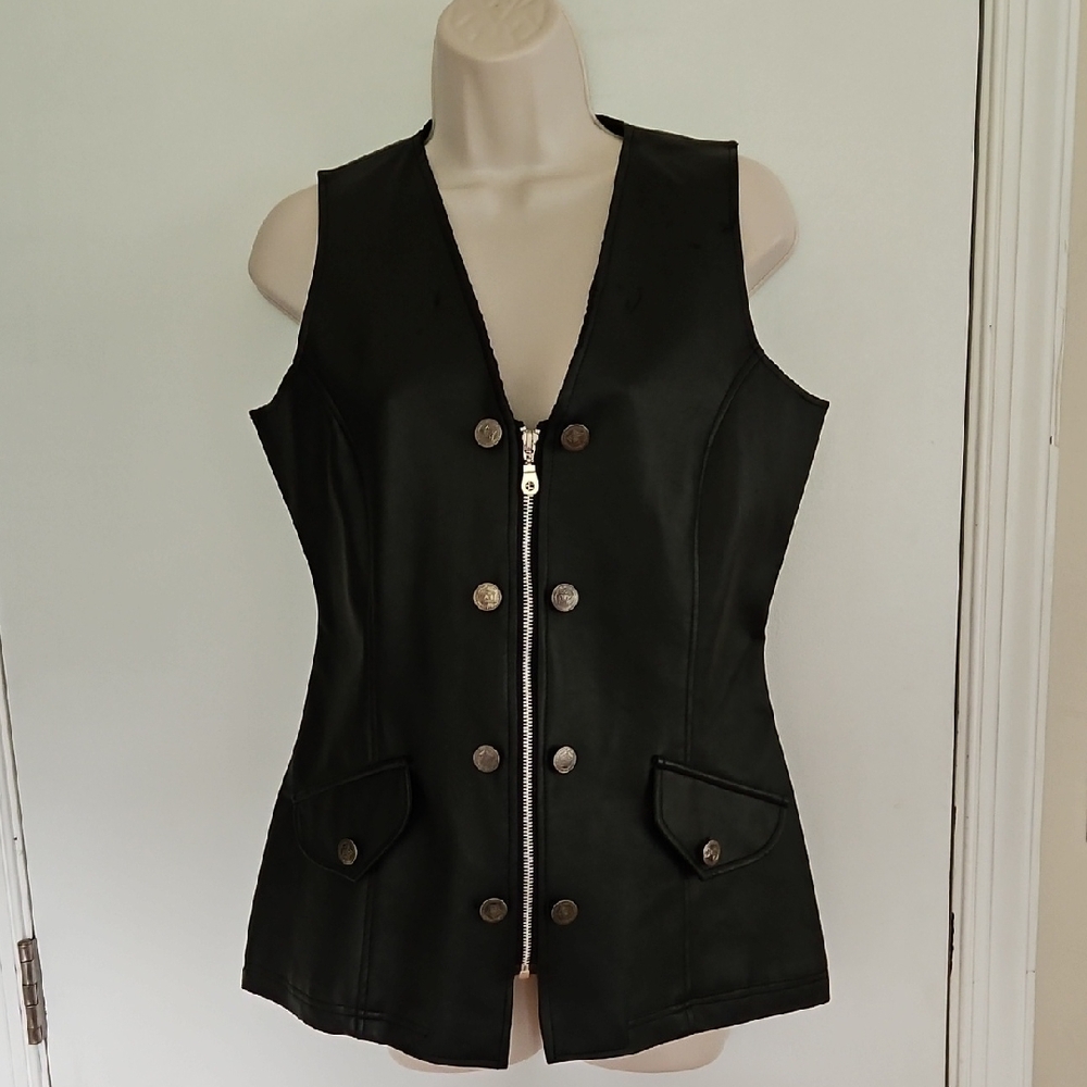 NWT Vintage AMILANO Vegan Long Vest Size M 11-12